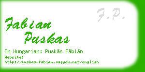 fabian puskas business card